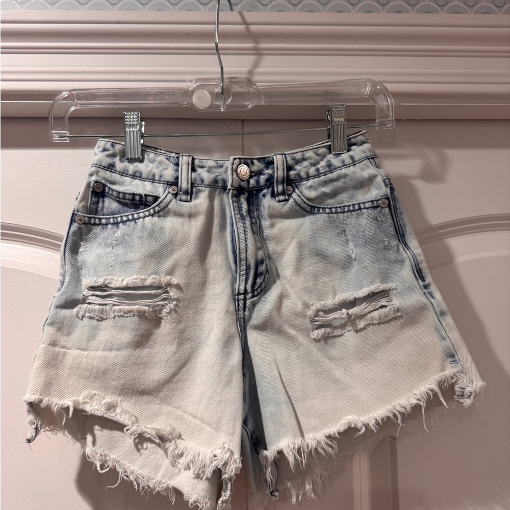Distressed Denim Shorts